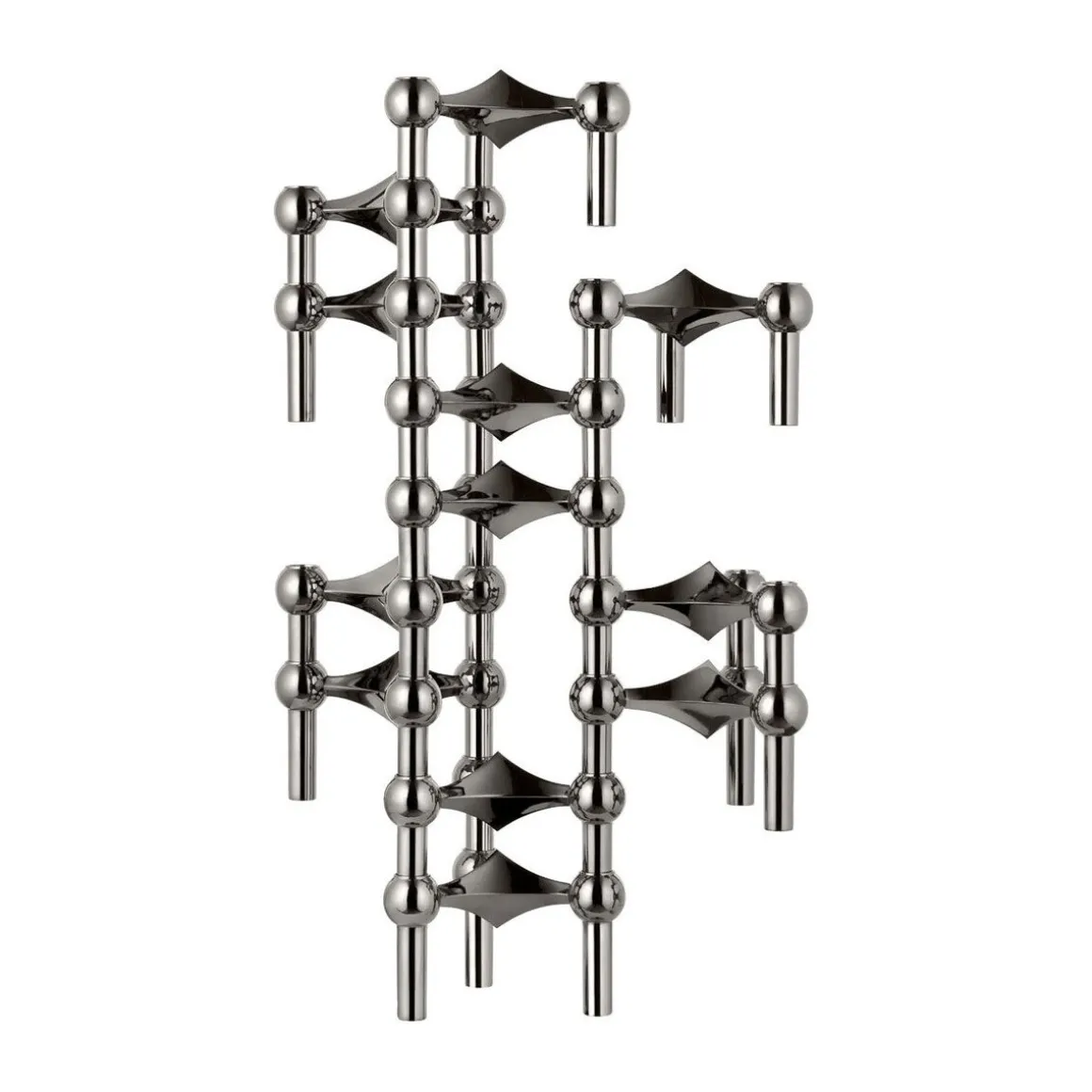 Stoff NagelKerzenständer 7 cm schwarz chrom