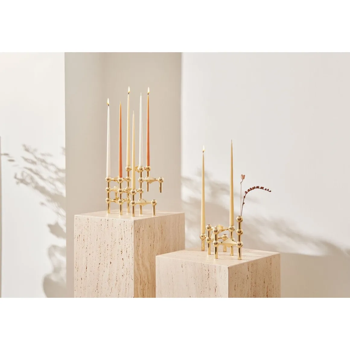 Stoff NagelStabkerzen 6er-Set ginger