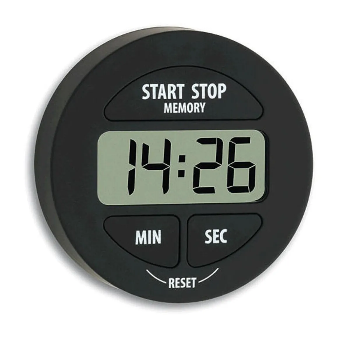 TFA DostmannTimer mit Stoppuhr 6 cm schwarz