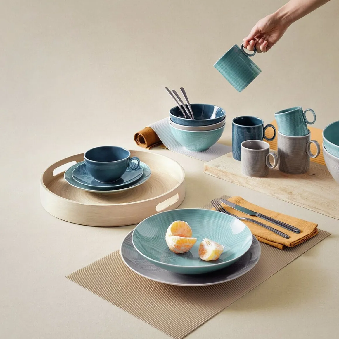 ThomasKaffee/Tee-Untertasse 18 cm Loft Colour Ice Blue