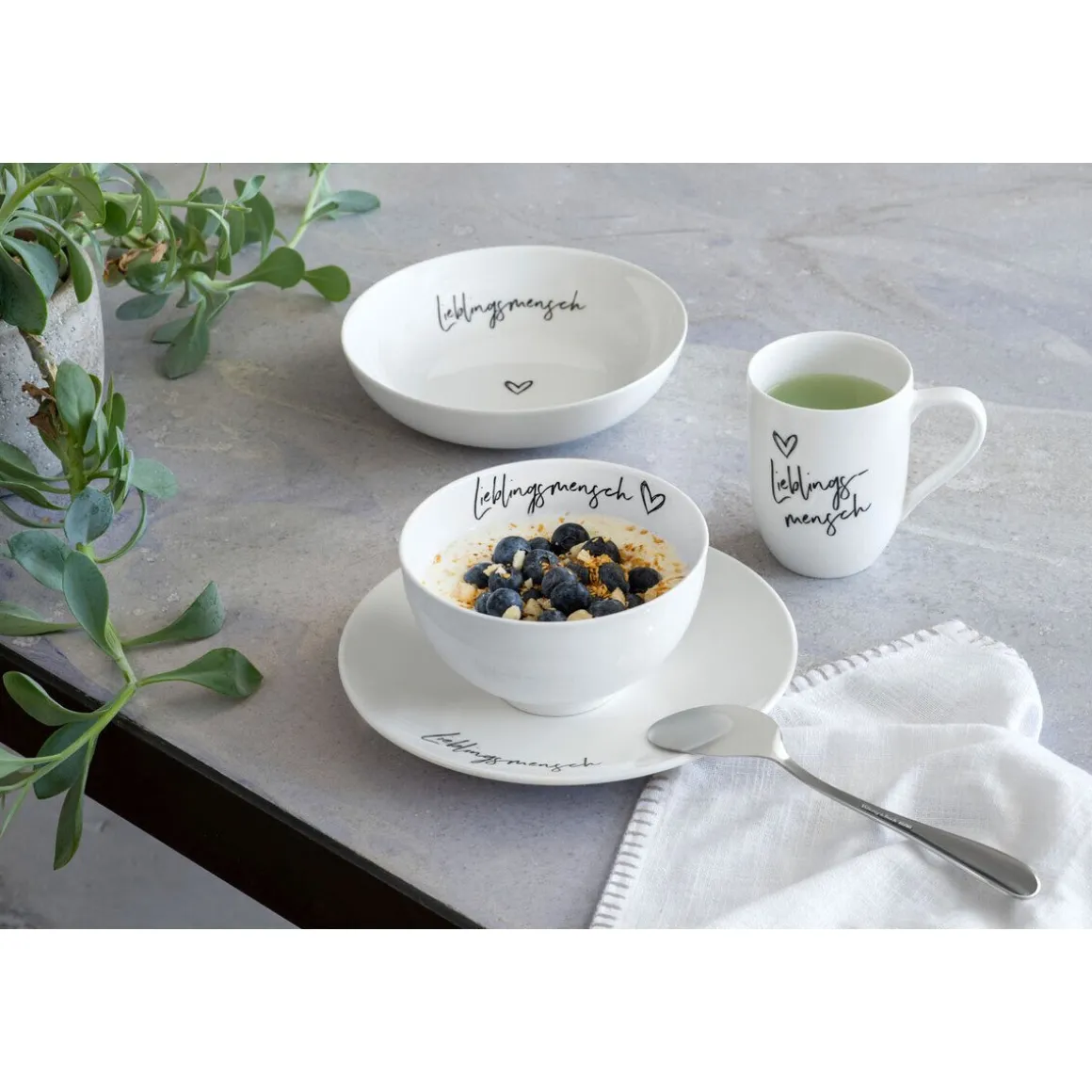 Villeroy & BochFrühstücksteller 21 cm Statement Lieblingsmensch