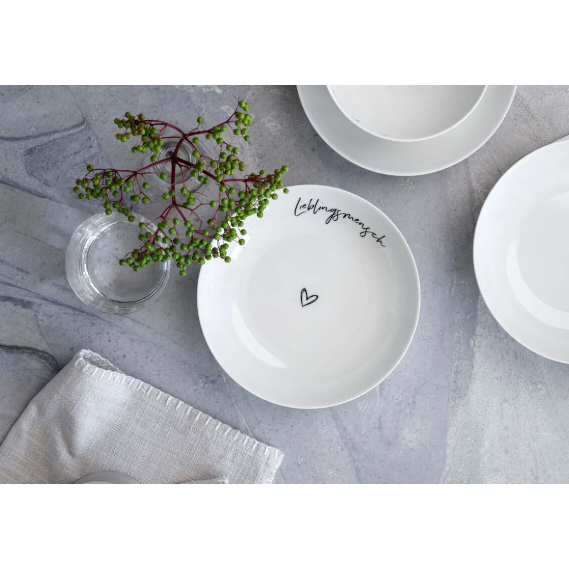 Villeroy & BochSchale flach 19 cm Statement Lieblingsmensch
