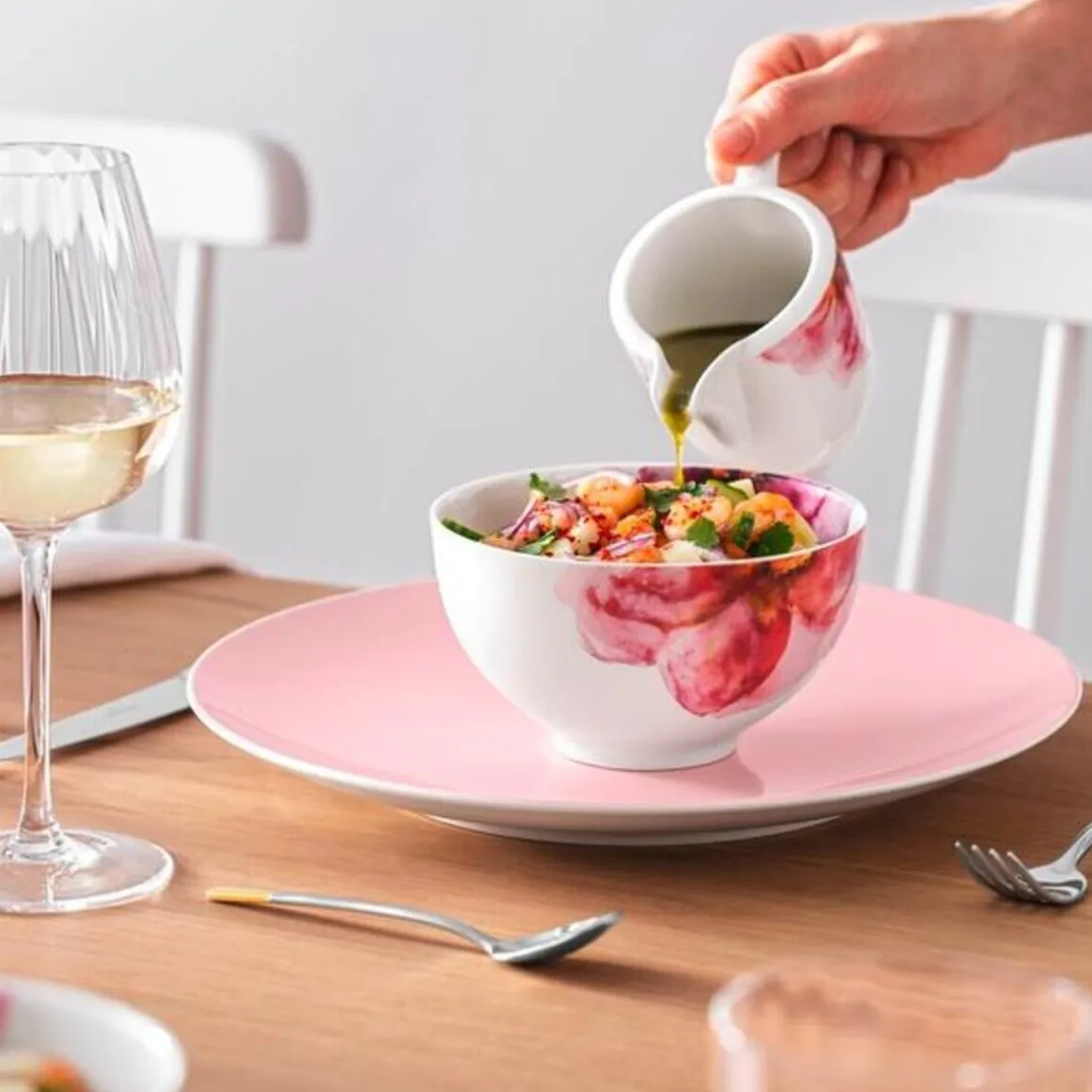 Villeroy & BochWeissweinkelch Set 4-tlg Rose Garden