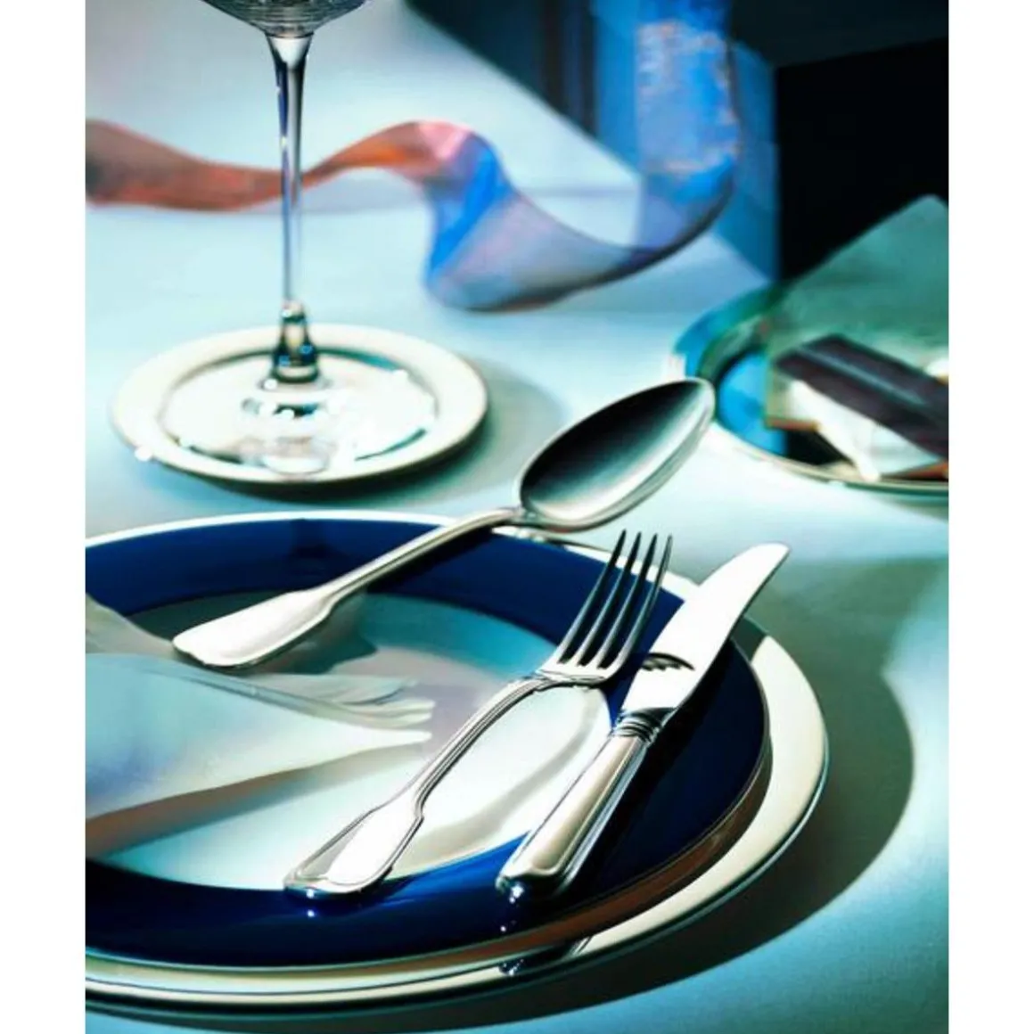 WilkensMenügabel Augsburger Faden 925 Sterlingsilber