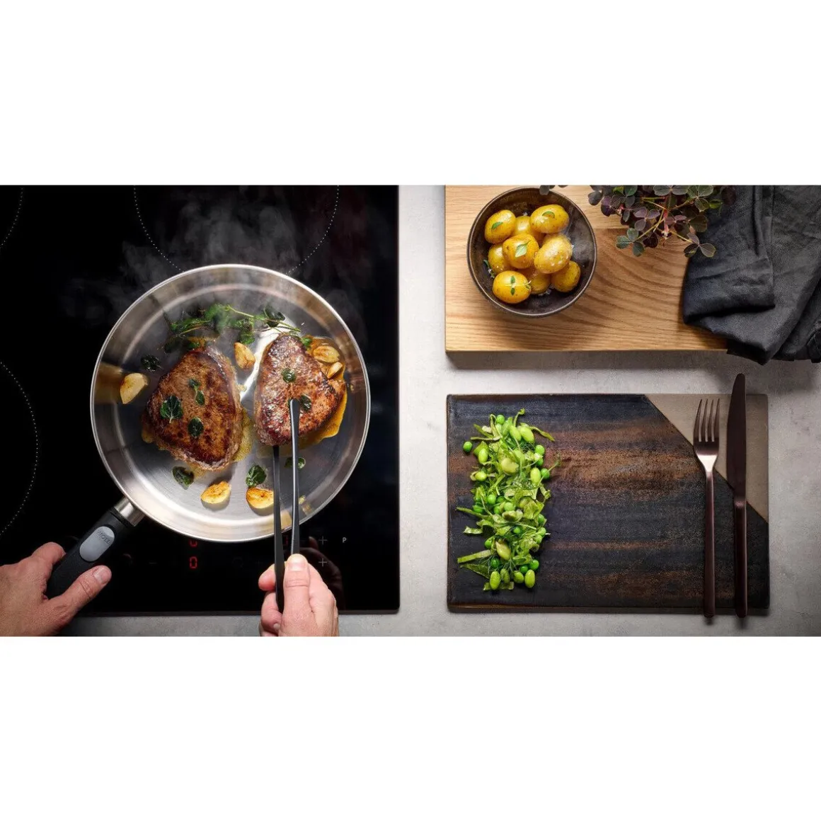 WollFlachpfanne 24 cm Logic Steel