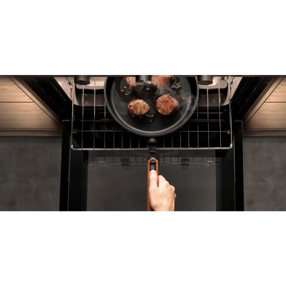 WollGuss-Flachpfanne 24 cm Eco Logic QXR schwarz