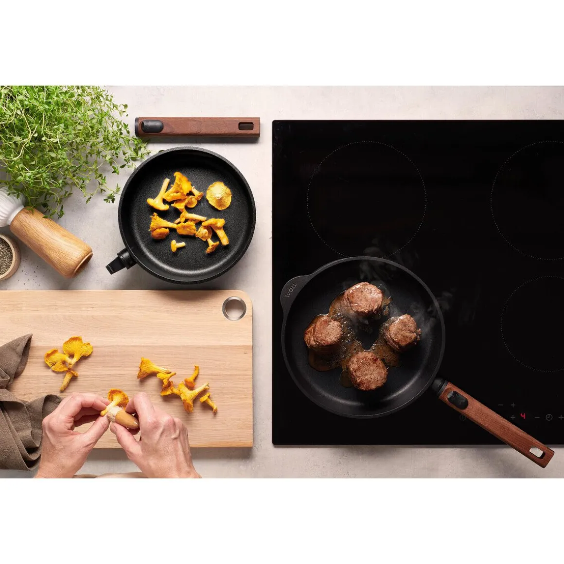 WollGuss-Hochrandpfanne 28 cm Eco Logic QXR schwarz