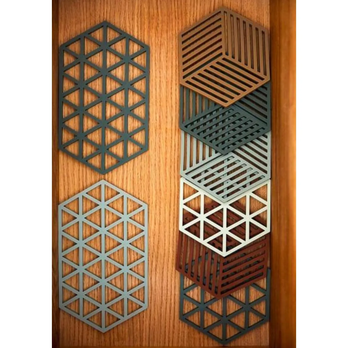 Zone DenmarkUntersetzer Olive Taupe Hexagon