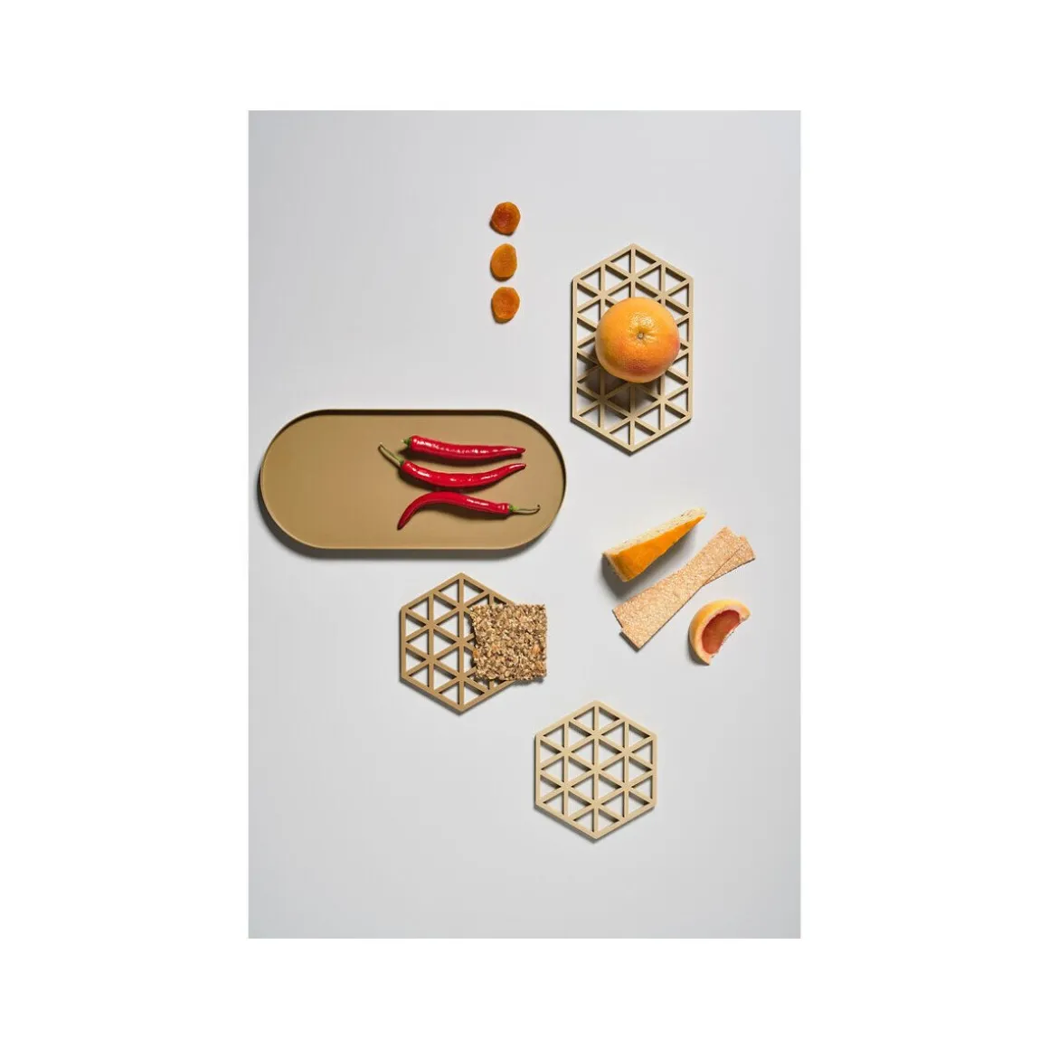 Zone DenmarkUntersetzer 16x14 cm Triangles Warm Sand