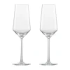 Zwiesel GlasChampagnerglas 2er-Set Pure mit Moussierpunkt